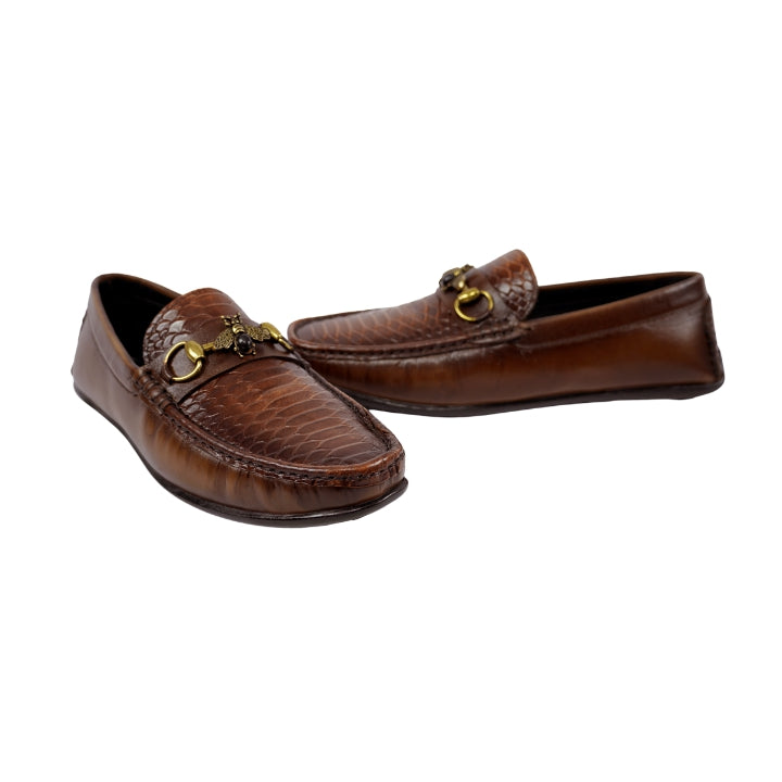 Fishbee Buckle Moccasins Leather