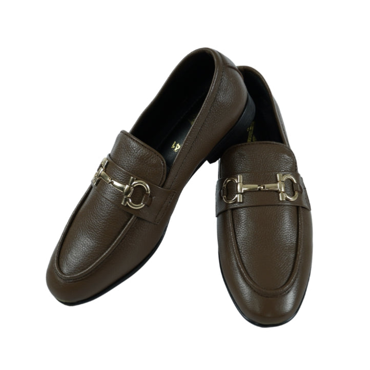 Sleek Slip-On Shoes Leather