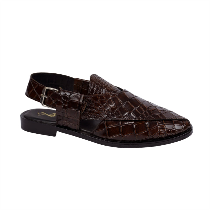 Embosed Peshawari Chappal Leather